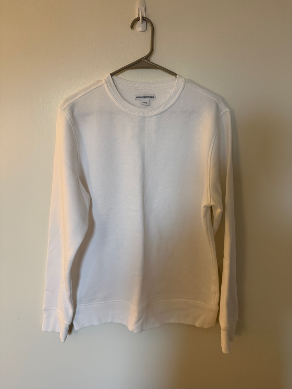 White Amazon Basics Crewneck